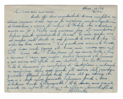 GREECE WW2 *ITALIAN OCCUPATION* Stationery Card 1941 Military FPO.61 Italy KT20 - Picture 17 of 18