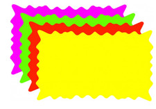 100 - 2" x 3" Ultra Glo Starburst Store Retail Signs 25 ea /color