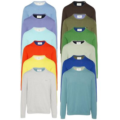 s.Oliver Herren Pullover Rundhals lange Ärmel Flachstrick Regular Fit Baumwolle