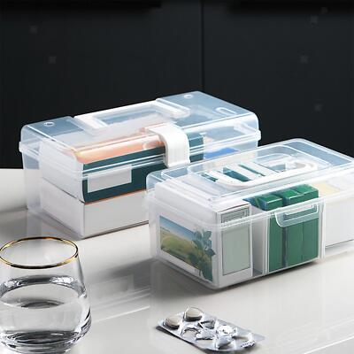Erste-Hilfe-Tragetasche Organizer Bin mit Griff Pillen Medizin