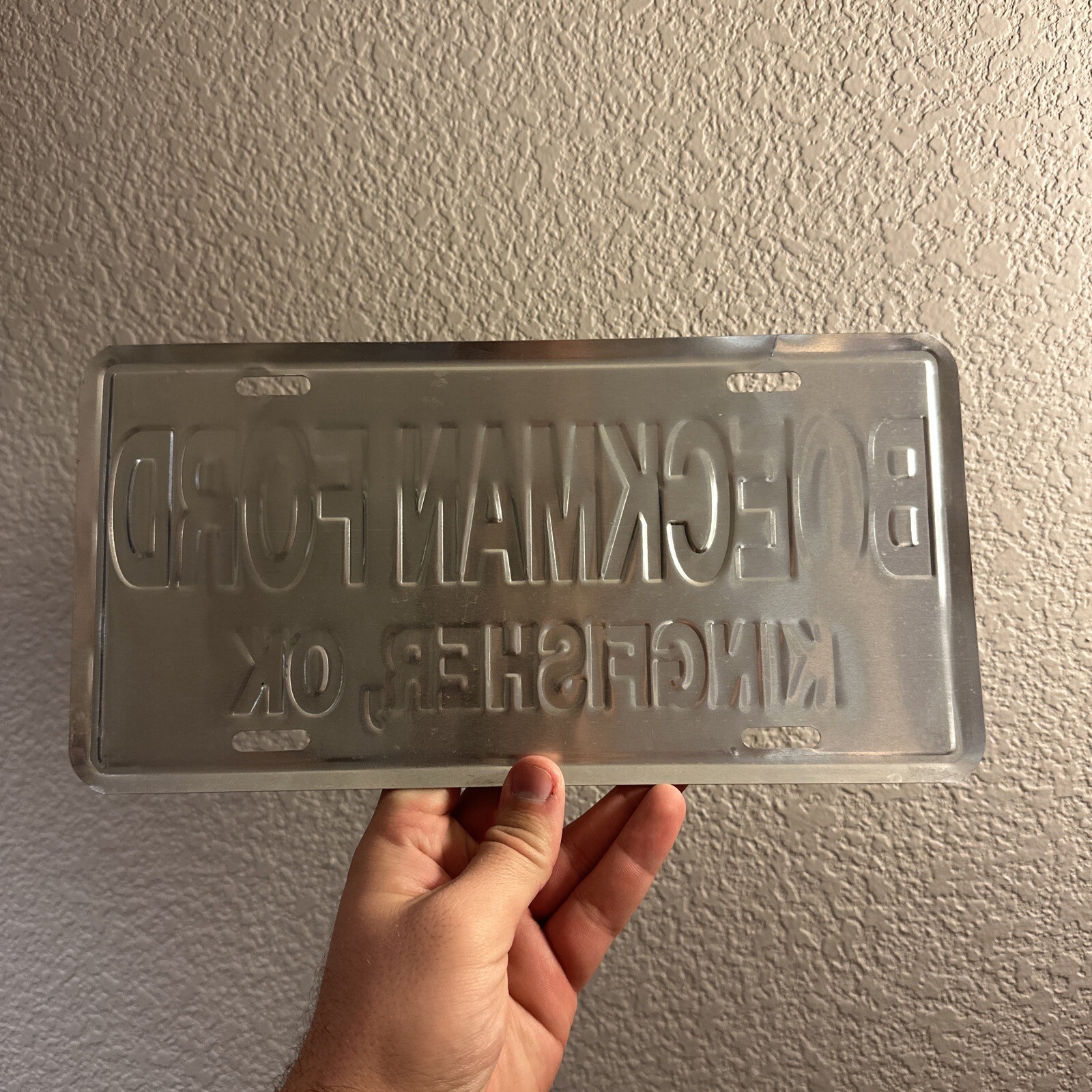 1990s Boeckman Ford License Plate Kingfisher Oklahoma License Plate eBay