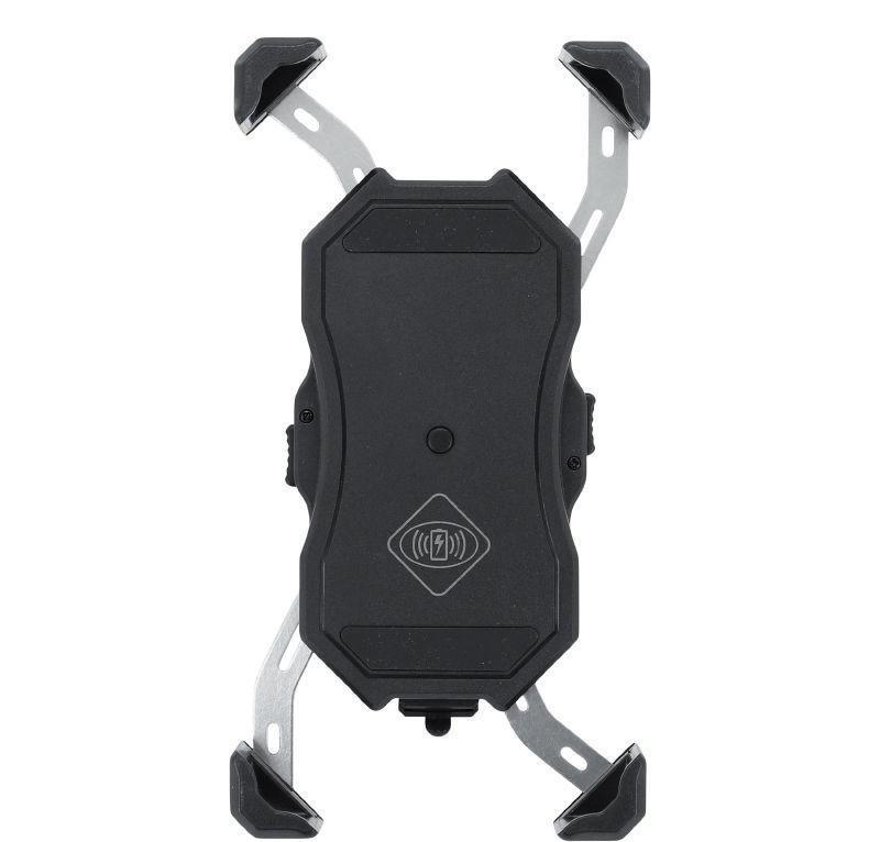 Support téléphone moto Avoc M2 USB avec charge sans fil induction pour guidon noir