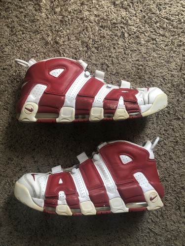 Nike Air More Uptempo White Red Size 13 