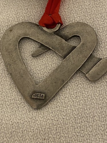 Silvertone 2" Metal Twisted Nail Heart Figurine Ornament Decoration CTA w/Story - Picture 4 of 6