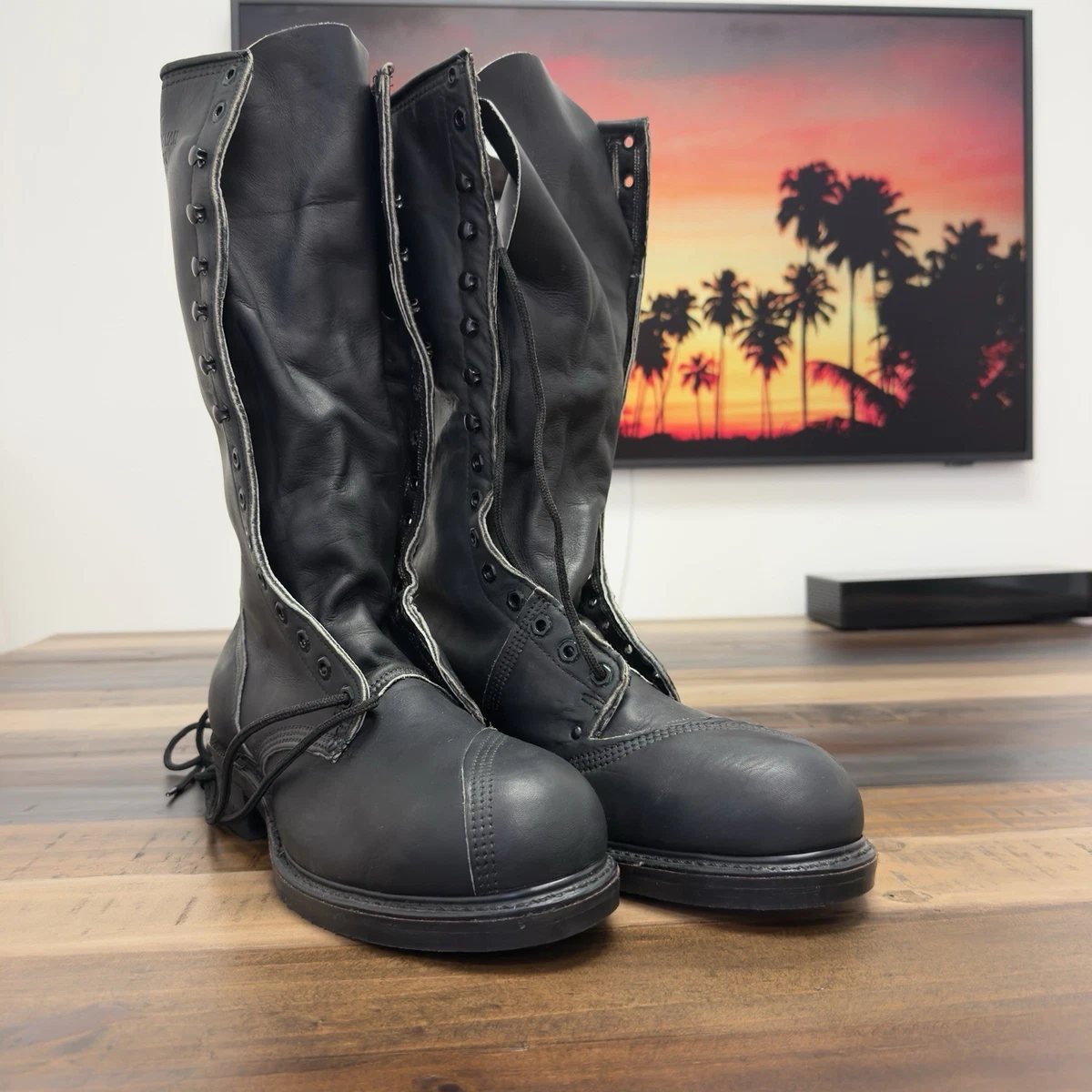 Black Leather Vibram Sole 10\