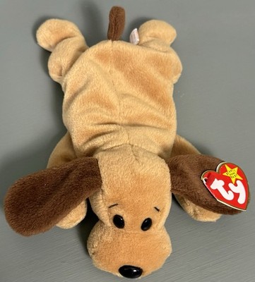 Ty Beanie Baby - Bones the Dog (1994 Retired) with original tag