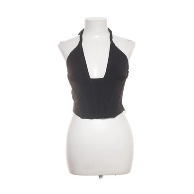 Zara, Neckholder Top, Größe: M, Schwarz, Polyester, Einfarbig, Damen #bCx