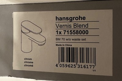 Hansgrohe Vernis Blend 70 Waschtischarmatur Wasserhahn Einhebelmischer 71558000