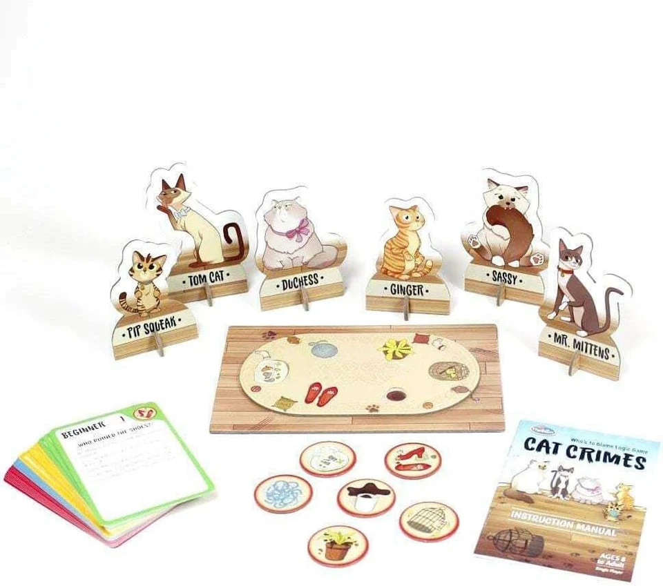 Juego cerebral y rompecabezas Think Fun Cat Crimes para niños y niñas de 8 años y... Foto 4 de 4