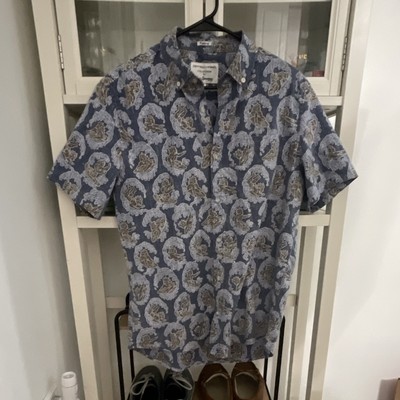 Reyn Spooner Dietrich Varez Collection Men s M Blue Floral Short Sleeve Shirt