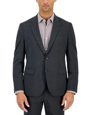 Hugo by Hugo Boss Men's Modern-Fit Solid Wool-Blend Suit Jacket - Dark Gray