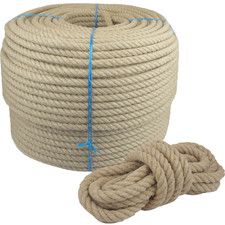 Polyhanfseil Polyhanf Seil Ø36mm gedreht Kunsthanfseil Tauwerk Leine Dekoseil