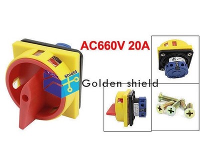 ON/OFF 2 Position Rotary Cam Universal Changeover Combination AC660V 20A Kd #p