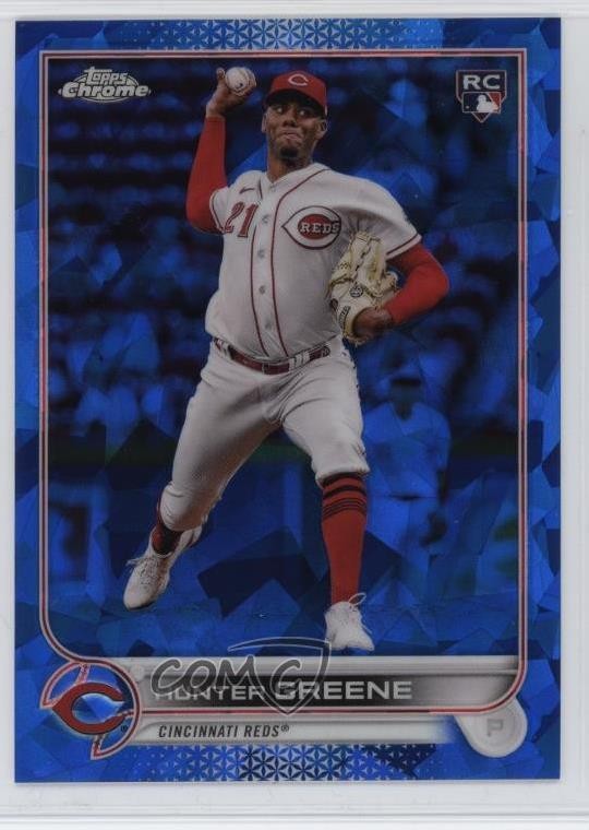 2022 Topps Chrome Update Sapphire Edition Hunter Greene #US160 1t2c
