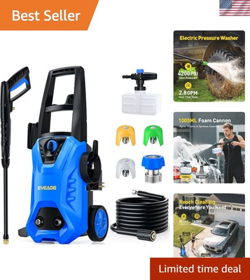 #ad 4200 PSI Electric Pressure Washer with Foam Cannon Perfect for Car amp; Patio ... $243.99