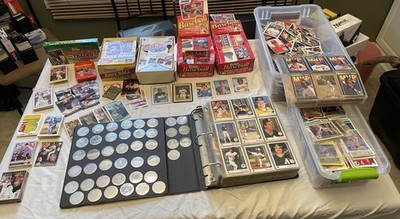UNTOUCHED ESTATE VAULT:1989 Upper Deck Master Binder + Massive 80s-90s Box Hoard