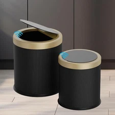 2Pack Automatic Bathroom Trash Can, Touchless Motion Sensor Garbage Dark Grey 
