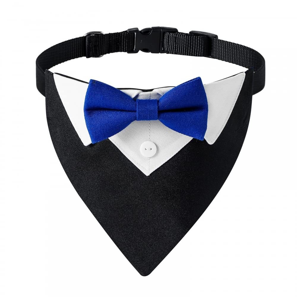 Collier smoking chien pour mariage et grandes cérémonies en tissu doux
