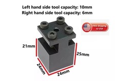 WERKZEUGHALTER FÜR EMCO UNIMAT DREHMASCHINEN 35 MM HOCH 24 MM VIERKANT USA