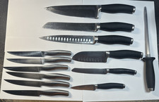 Anolon Advanced Collection German Steel Knife Set Of 13! Ice Hardened.