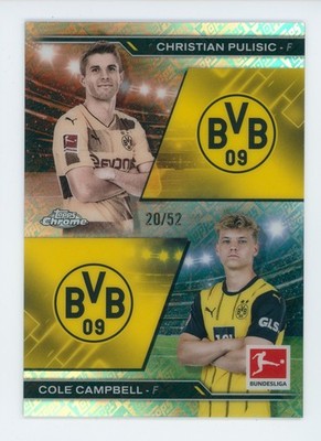 2024-25 Cole Campbell & Christian Pulisic Topps Chrome Toppsfractor Card 20/52