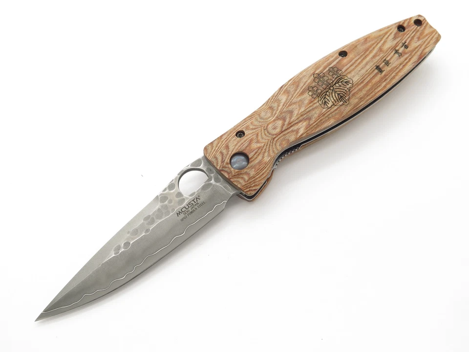 Faca dobrável Mcusta Seki Japão MC-182G Nobunaga Samurai amarela e SPG2 San Mai - Imagem 2 de 4