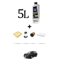 Hoffcar Wartungskit 4 Filter Und 5L ÖL FüR Jeep Compass II 1.6 Multijet CRD 88