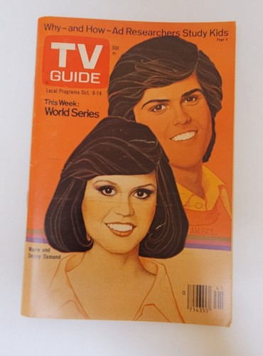 TV Guide Magazine October 8-14, 1977 Marie And Donny Osmond!!!!