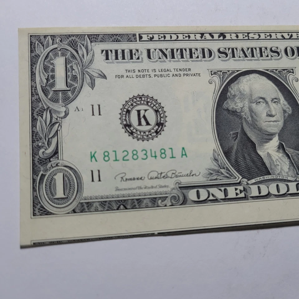 1969-D Fed Resv $1 Dollar Dallas Bill ~ Cut/Align ERROR Note ~Ch Uncirculated 🔥 - Image 3 of 4