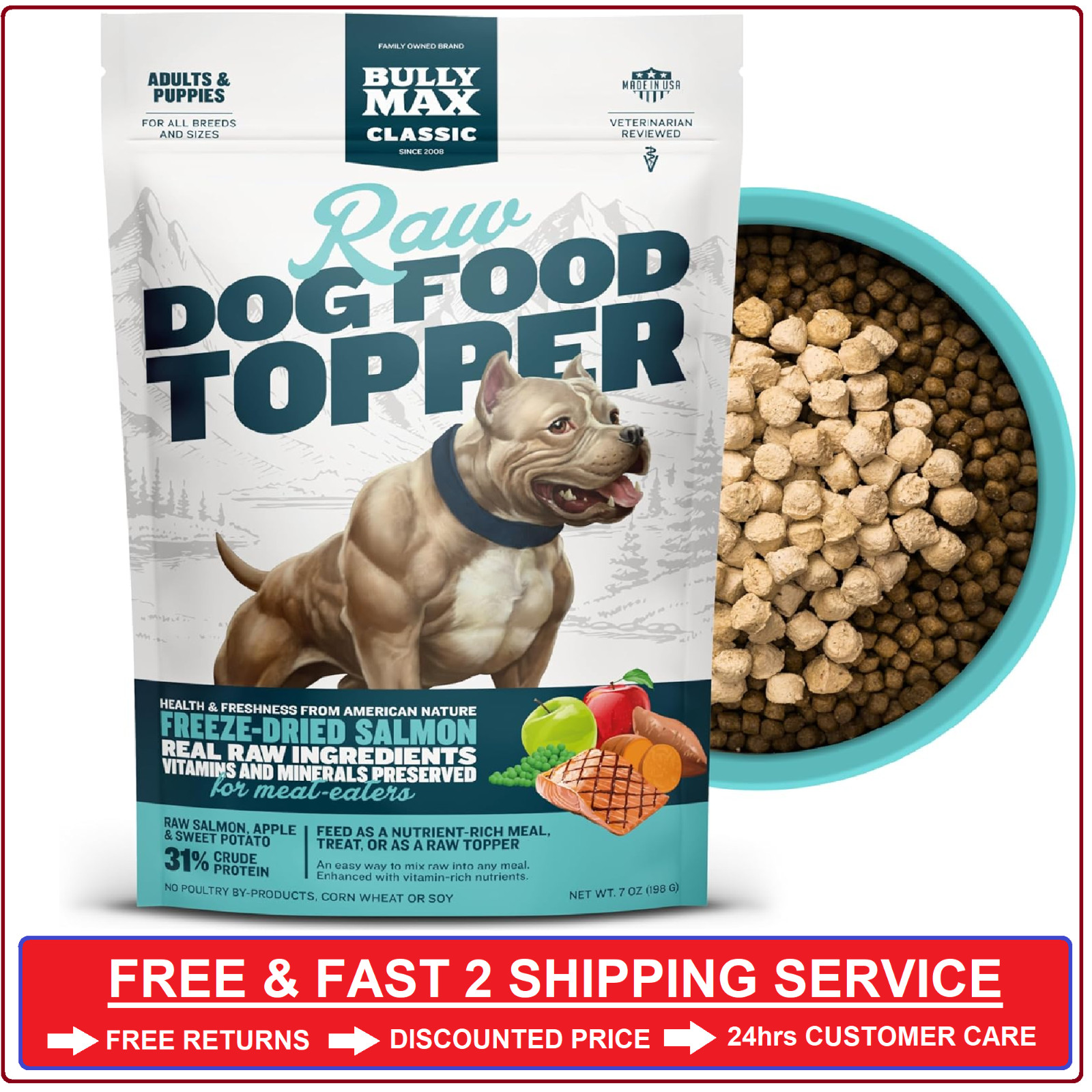 Toppers For Puppies & Adult Dogs - Salmon Wi
