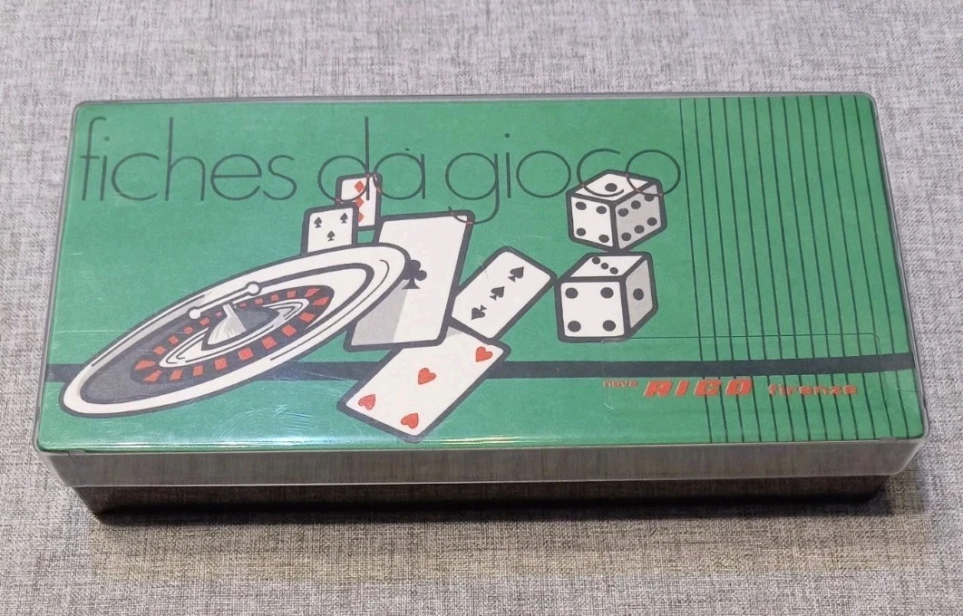 SCATOLA PER CARTE da GIOCO POKER FICHES RADICA OLMO placca ARGENTO Castellani