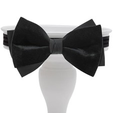 Men's Black Pre-Tied BowTie, formal tuxedo, suitable for weddings, Black Velvet