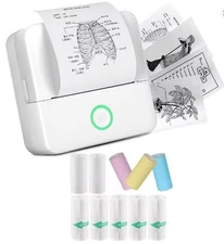 Mini Sticker Printer – Inkless Thermal Pocket Bluetooth Printer Set A NEW