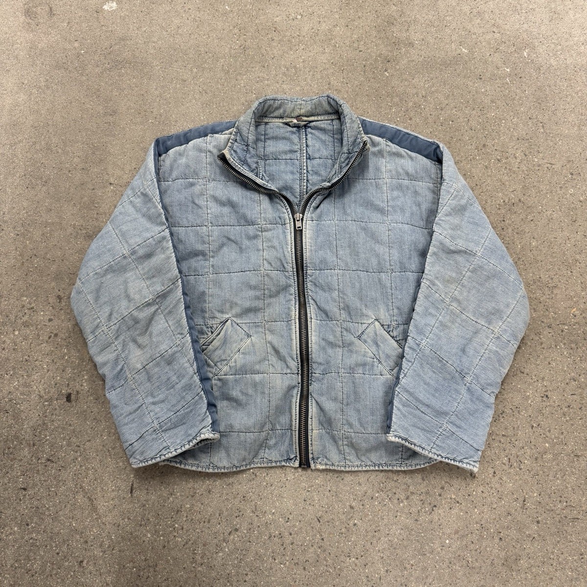 Free People Dolman Quilted Denim Jacket Size XS | eBay