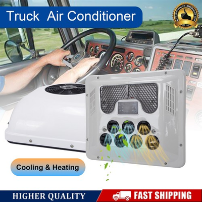 #ad 24V Heat amp;Cool Truck Air Conditioner Electric Kit For Semi Trucks Bus RV Caravan $487.76