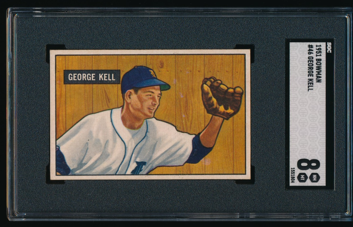 1951 Bowman #46 George Kell Detroit Tigers SGC 8 NM-MT
