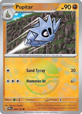 Pupitar (Poke Ball Pattern) Holo Common SV: Prismatic Evolutions 048/131 NM