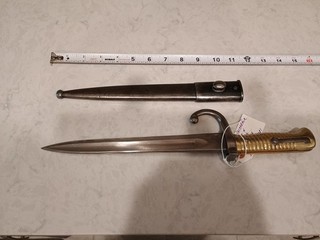 W.R. KIRSCHBAUM GERMAN BAYONET SWORD WITH MATCHING SCABBARD SERIAL NO. B7081