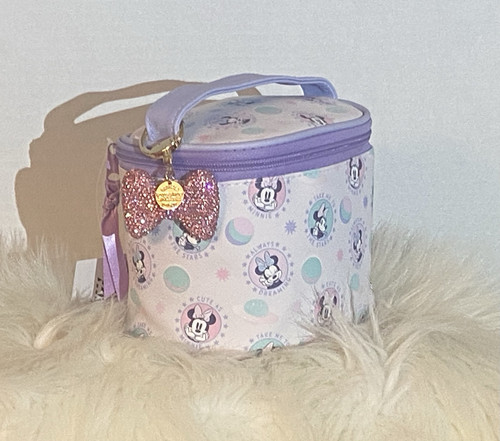 Minnie Mouse makeup bag cosmetic train case Pave crystal bow bag charm baublebar