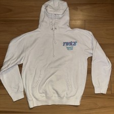 Twice Ready to Be World Tour Official Cotton Blend Hoodie Sweatshirt White   M
