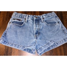 Vintage LEI Life Energy Intelligence Denim Shorts Light Wash Button Fly Size 7