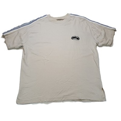 Knockout T-Shirt Herren L Beige Sand Heavyweight Oversized Boxy Retro Sleeve Tap