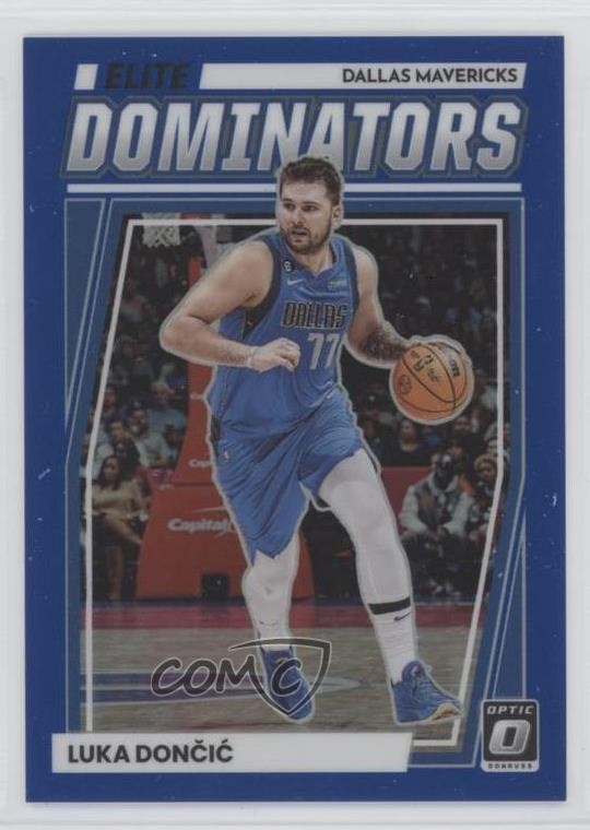 2022 Donruss Optic Elite Dominators Blue Prizm 47/49 Luka Doncic Dončić #4 1u6
