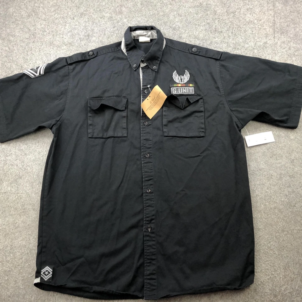 Vintage G Unit Shirt Mens XL Black Heavy Weight Military Embroidered Y2K - Image 2 of 4