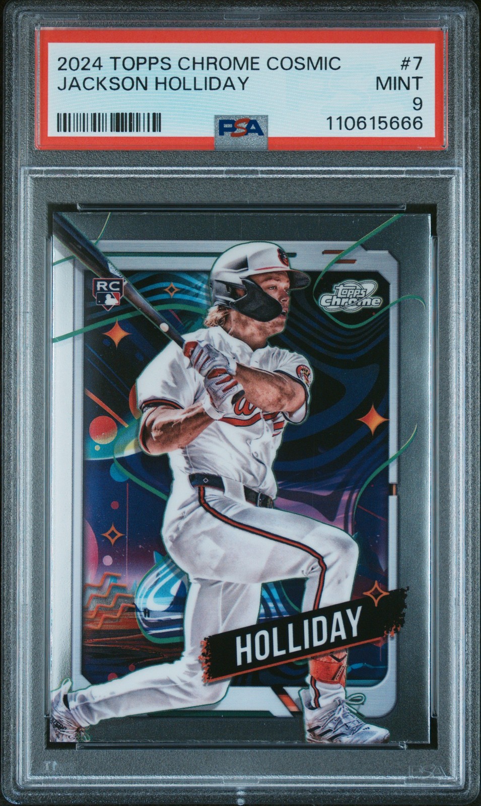 2024 TOPPS CHROME COSMIC #7 JACKSON HOLLIDAY PSA 9