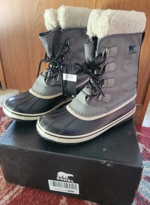 Sorel Winter Carnival WP Boots Quarry Black Womens Size 10. 