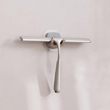 Shower Squeegee for Doors 10 Inch Bathroom 10 inches, Brushed Nickel