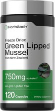 Green Lipped Mussel Capsules 750 mg 120 Count from New Zealand by Horbaach