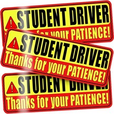 Student Driver Magnet for Car - Please Be Patient Student Driver Magnet 3 Pack R