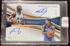 Immaculate Paolo Banchero Shaquille O'Neal Magic Dual Auto 5/10 1/1 Shaq Panini